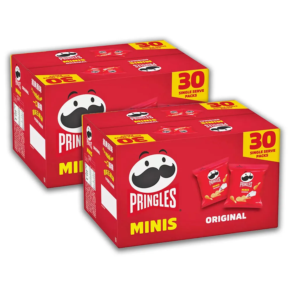 【Pringles 品客】Pringles 品客 洋芋片MINIS經典原味19公克x2盒組(共60包)