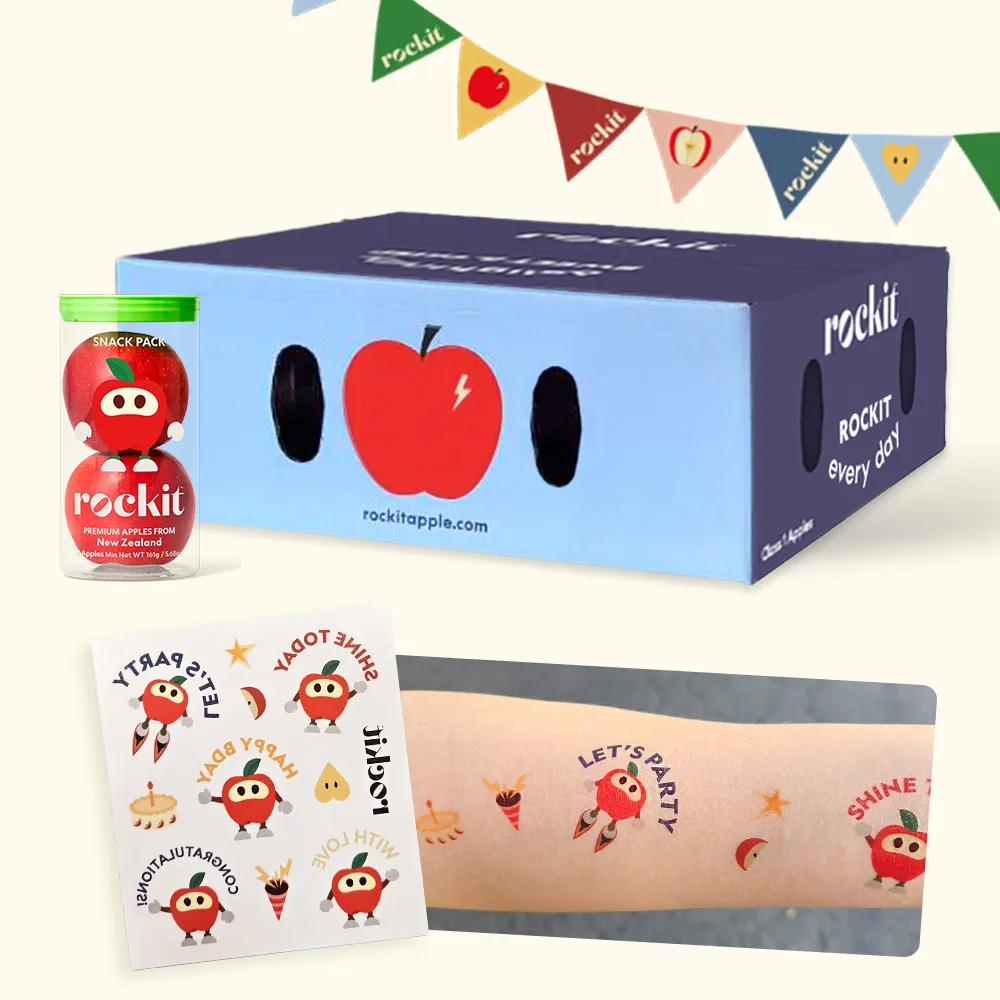 【FruitGo 馥果】(慶生組送48張紋身貼紙)紐西蘭樂淇蘋果24管(2顆/管) X2箱(#224原箱直送)