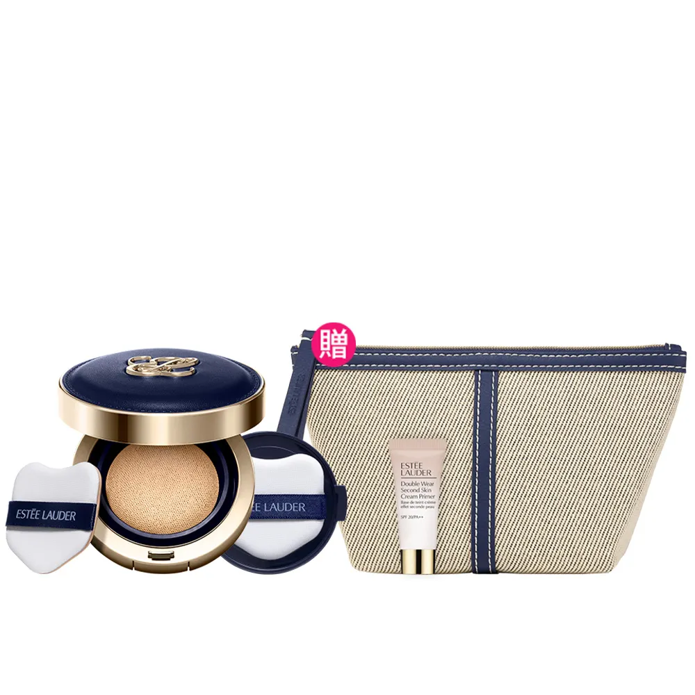 【Estee Lauder 雅詩蘭黛】粉持久天生美肌氣墊粉餅(SPF20-25/PA+++/一盒2蕊液態粉餅/IU同款/防曬)