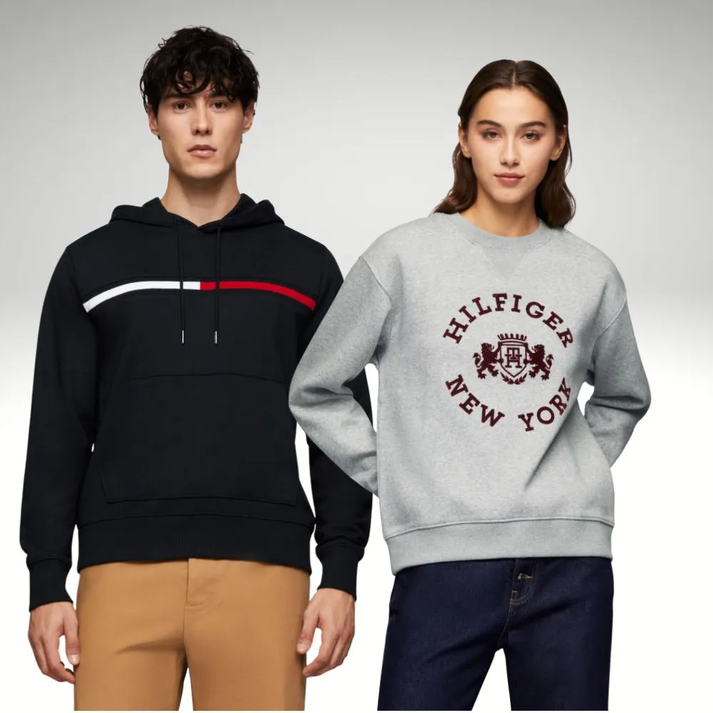 【TOMMY HILFIGER】官方旗艦館 品牌紳士款 帽T 大學T 毛衣 長袖 多款任選(帽T 大學T 毛衣)