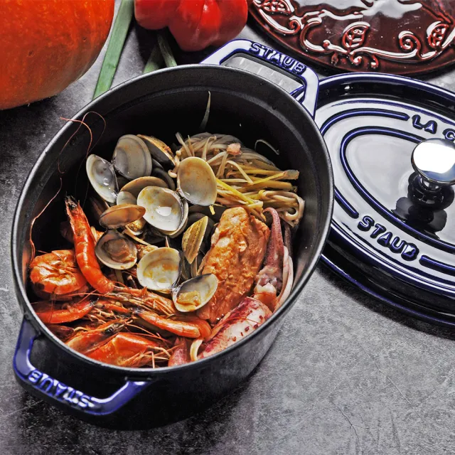 【STAUB】橢圓琺瑯鑄鐵鍋23cm-2.35L/新舊包裝隨機出貨(德國雙人牌集團官方直營)