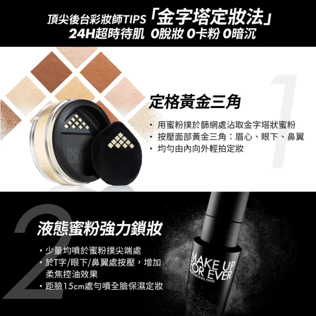 【MAKE UP FOR EVER】修片蜜粉必收組(粉無痕柔霧修片蜜粉18g+粉無痕柔霧修片蜜粉7g#0.2)