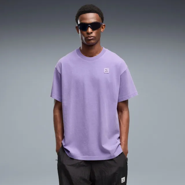 【PUMA】短袖上衣 男 訓練 慢跑 歐規 SAYSKY Team 紫 52901546