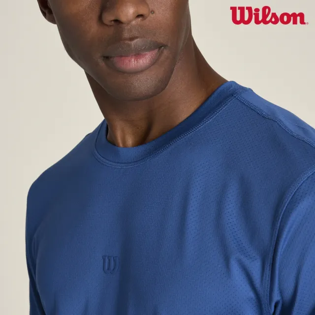 【WILSON】Everyday Air Performance Tee Blue Quartz 男款 服飾 短袖T恤 藍色 WN00021U043001
