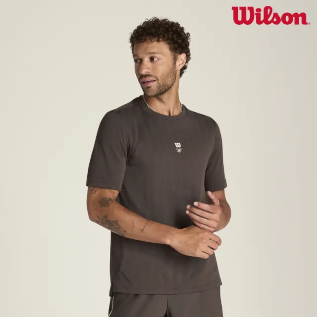 【WILSON】Game Point Seamless Tee Chocolate 男款 服飾 短袖T恤 咖啡色 WM00474N031001