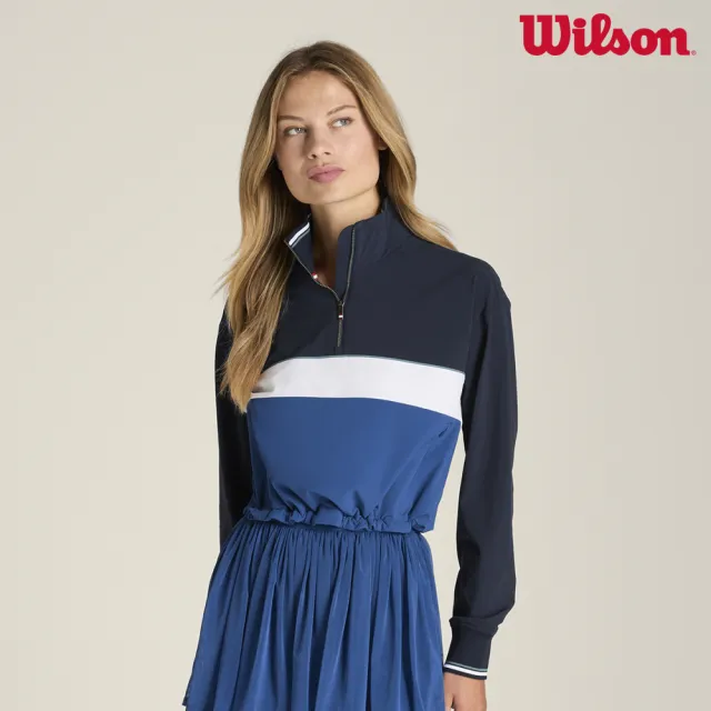【WILSON】Davenport Woven Popover CLNV/Bl Quartz/BRWH 女款 服飾 外套 長袖上衣 海軍藍 WW00210U001001