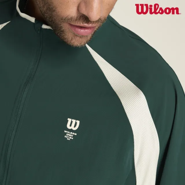 【WILSON】Classic Warm-Up Jacket Pine Grove 男款 服飾 外套 綠色 WN00078E040001