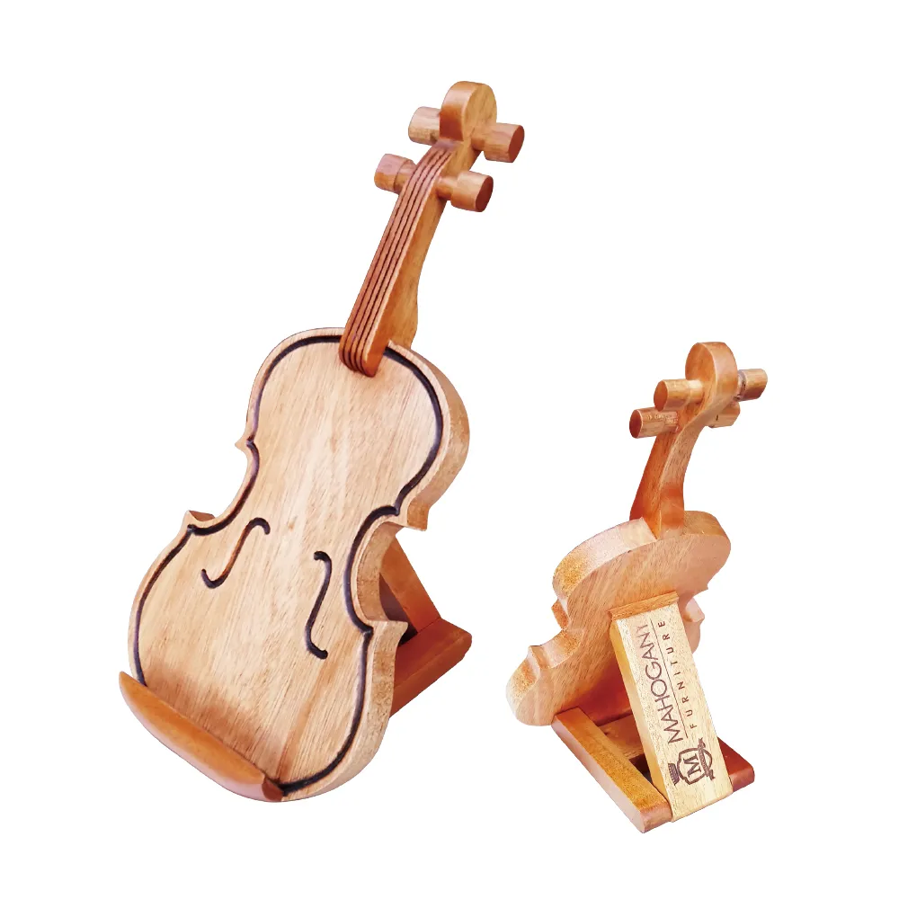 【Mahogany 瑪荷尼家具】免組裝 12X15X24 大提琴手機座 全原木桃花心木 手機架  ART-B5