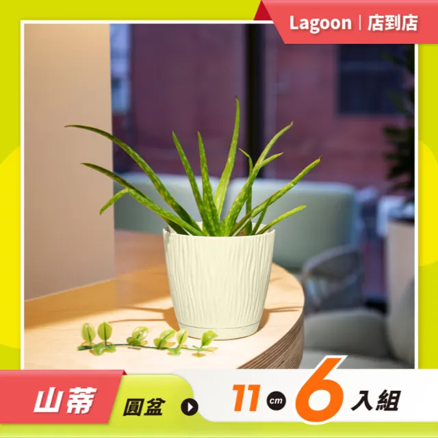 【Lagoon】園藝花盆優惠套組/山蒂圓盆11cm6入組