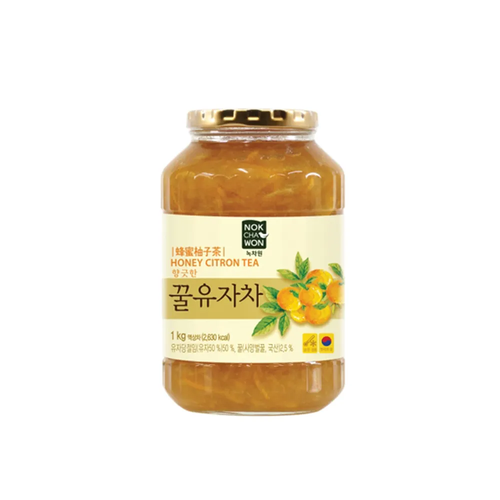 限時特殺【NOKCHAWON 綠茶園】韓國蜂蜜柚子茶x3罐(1kg/罐)