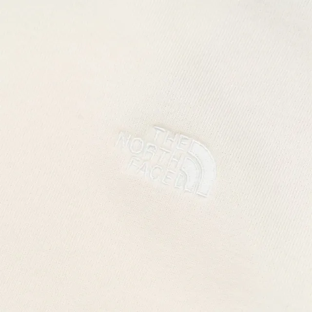 【The North Face】TNF 休閒 長袖大學T W TNF ESSENTIAL SIMPLE DOME OVERSIZED CR 女 米白 (NF0A8KDSQLI)