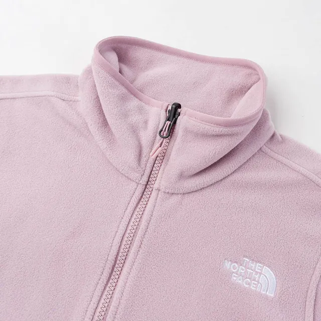 【The North Face】TNF 休閒 運動 保暖立領抓絨外套 W GLACIER FLEECE JACKET - AP 女 粉 (NF0A8FJU0SO)