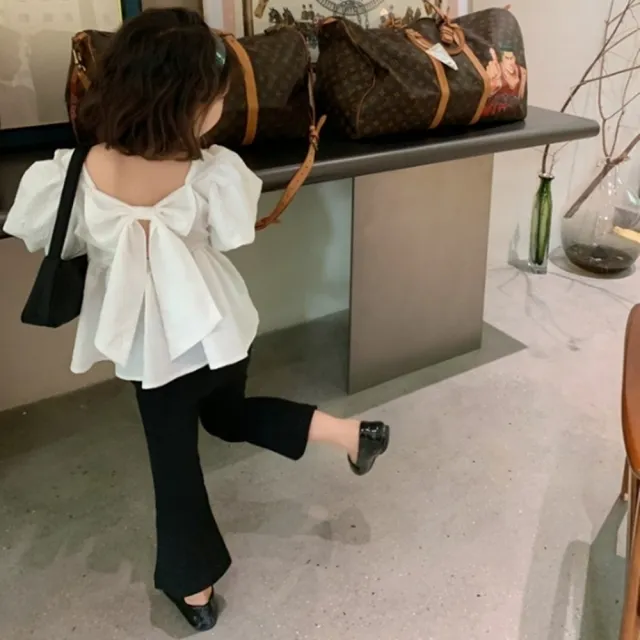 【橘魔法】開岔彈性喇叭褲 薄長褲 女童 兒童 童裝 長褲 內搭褲 褲子
