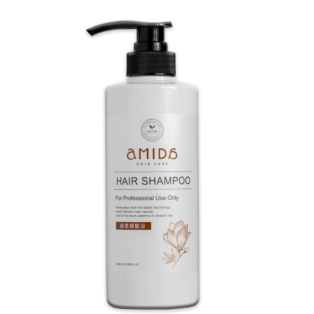 【Amida 蜜拉】柔順王無添加專業胺基酸髮浴-受損髮專用500ml(保濕/無矽靈/強化髮根)