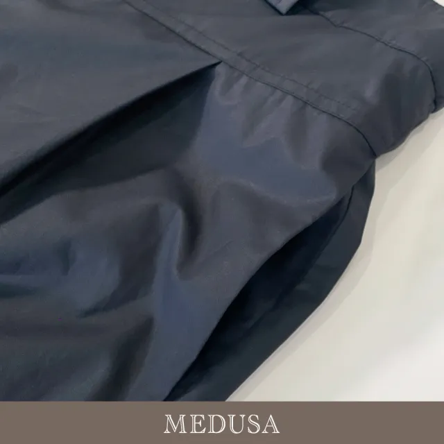 【MEDUSA 曼度莎】現貨-藍色俐落打褶純棉休閒七分褲（M-XL）｜女長褲 休閒穿搭 休閒褲