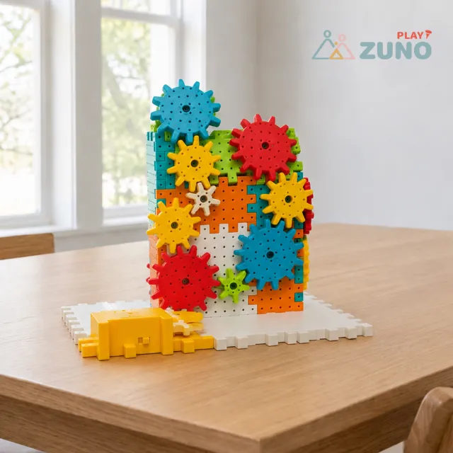 【ZUNO】電動齒輪積木｜動力建構組