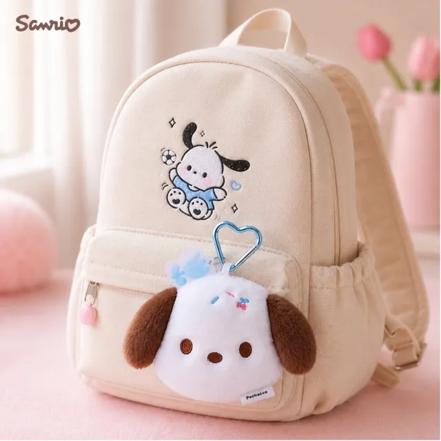 【SANRIO 三麗鷗】雙11 正版授權夏日冰淇淋系列帕恰狗美樂蒂大耳狗酷洛米布丁狗玩偶包包吊飾鑰匙圈女兒女友