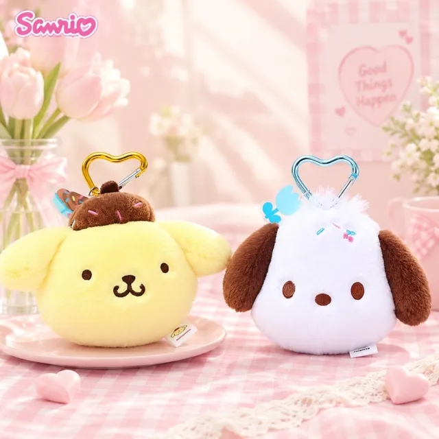 【SANRIO 三麗鷗】雙11 正版授權夏日冰淇淋系列帕恰狗美樂蒂大耳狗酷洛米布丁狗玩偶包包吊飾鑰匙圈女兒女友