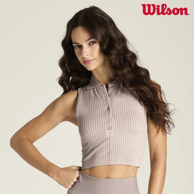 【WILSON】Topspin Seamless Polo SE 2.0 Bark/Sandrift 女款 服飾 POLO衫 咖啡色 WE00321T042001