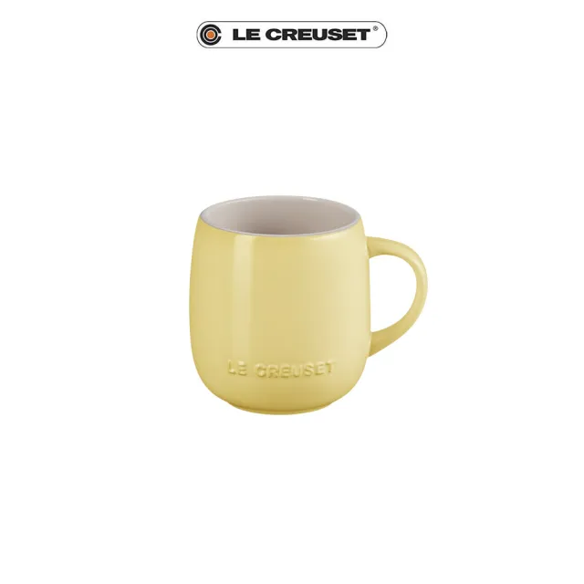【Le Creuset】瓷器蛋蛋馬克杯380ml(含羞草黃/肉豆蔻 2色選1)