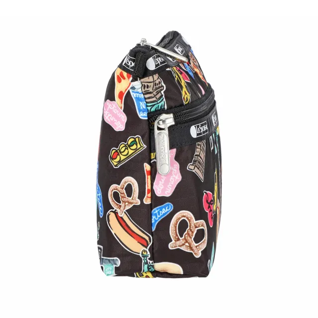 【Lesportsac】Cosmetic Clutch 雙層拉鍊化妝包 收納袋 盥洗包 女包(紐約城市)