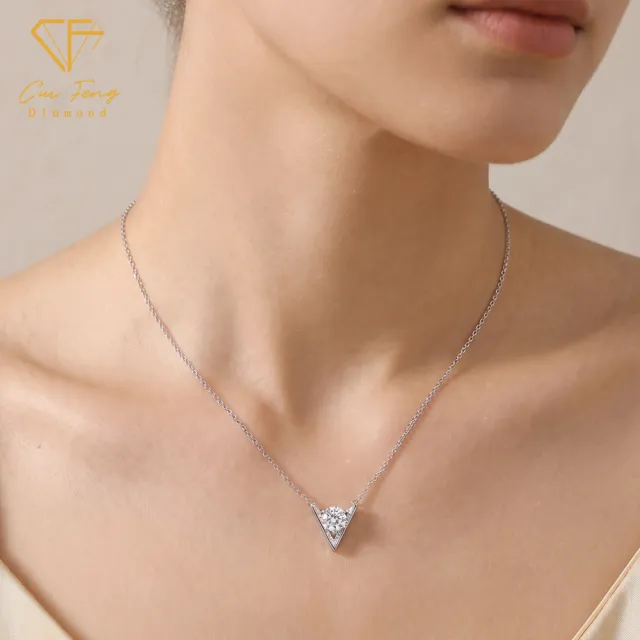 【CF Diamond】項鍊 莫桑鑽《曙光》(雙11 1克拉 鑽石 項鏈 新品 生日禮物 )