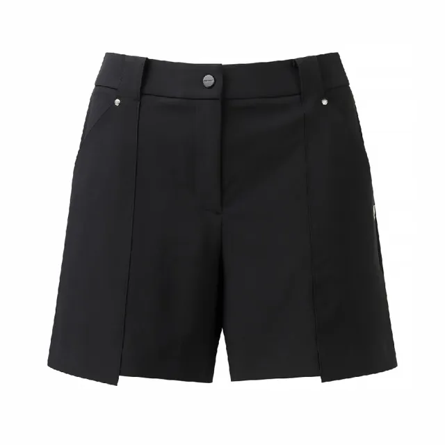 【DESCENTE】GOLF 迪桑特 ACMT BASIC 女款 高爾夫短褲 高彈性 運動短褲(黑色/白色)