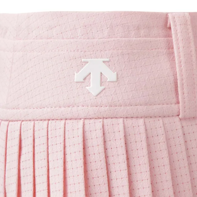 【DESCENTE】GOLF 迪桑特 AIR HOLE 女款 高爾夫短裙 透氣 輕量 百褶裙 運動裙 內附安全褲(黑/淺藍/粉)