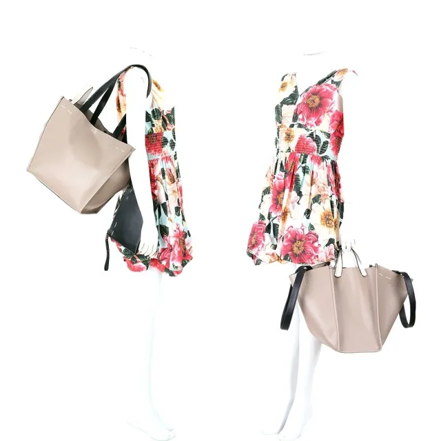 【Proenza Schouler】PS1 Mercer XL 雙提把 肩背牛皮托特包(灰色 側背包 手提包 LOEWE設計總監品牌)