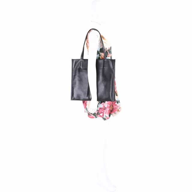 【Proenza Schouler】PS1 Twin 大款 柔軟納帕牛皮肩背托特包(黑色 筆電包 通勤包 LOEWE設計總監品牌)