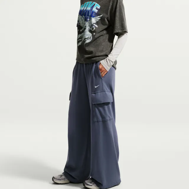 【NIKE 耐吉】長褲 女 工裝褲 寬鬆 AS W NSW PHNX CARGO PANTS 藍 IW1199-491