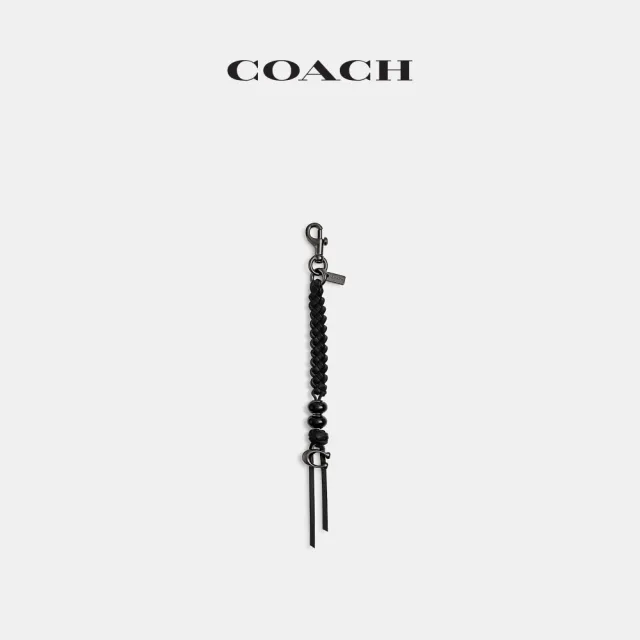 【COACH】蔻馳官方直營 編織手袋掛件 掛飾 吊飾-黑色(CCY36)