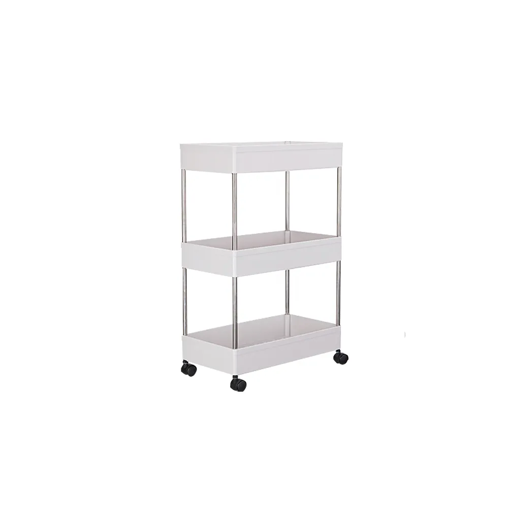 【YOIMONO LIVING】「北歐風格」縫隙收納置物推車(22CM/三層)