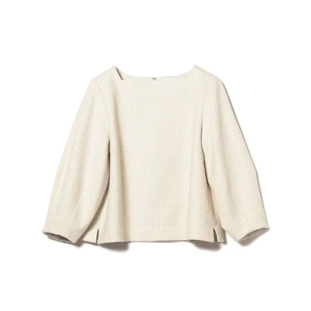 【BEAMS】官方旗艦館 Demi-Luxe BEAMS / 女裝 斜紋軟呢 方領 上衣