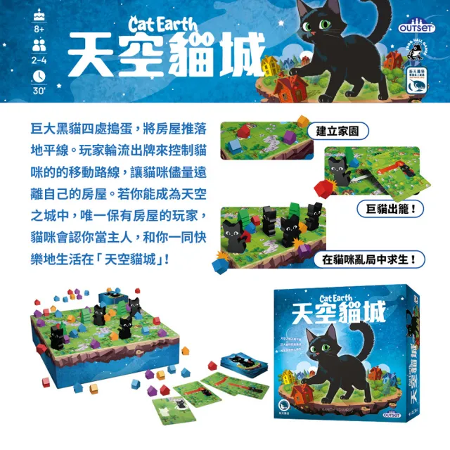 【新天鵝堡桌遊】天空貓城Cat Earth(全家一起來、送禮最大方)