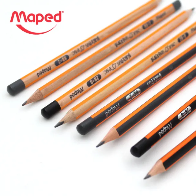 【Maped】國民三角鉛筆(12支入)多款｜HB 2B 兒童鉛筆 小學生鉛筆 附橡擦鉛筆