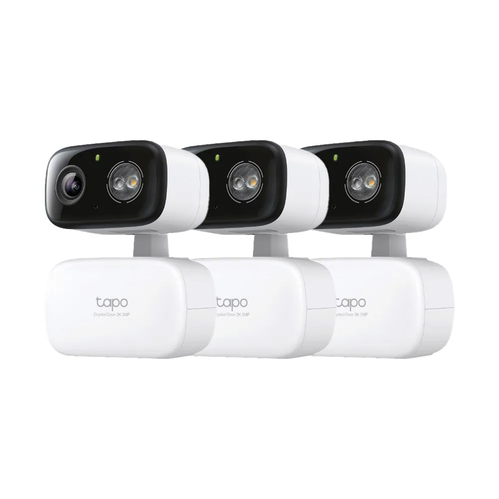 (三入組)TP-Link 2K 300萬畫素 WiFi無線旋轉網路攝影機/監視器 室內外 IP CAM(Tapo C216)