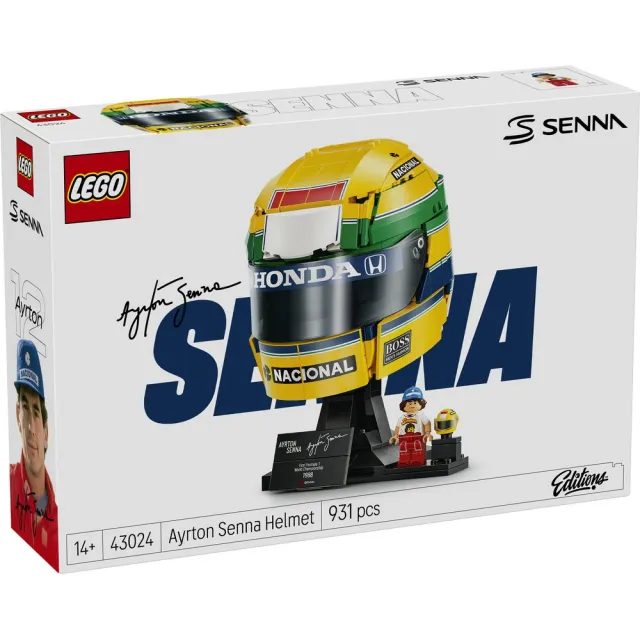 【LEGO 樂高】Editions 43024 Ayrton Senna 頭盔(冼拿 賽車 禮物 玩具)