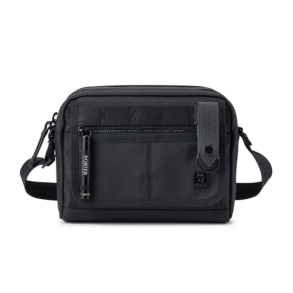 【PORTER INTERNATIONAL】自信經典NEW HEAT斜背包(黑)