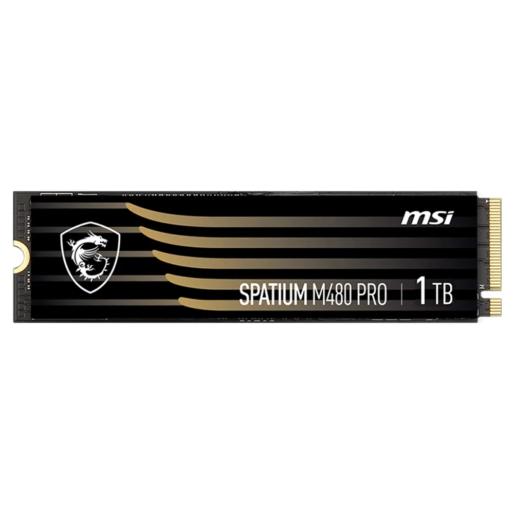 【MSI 微星】SPATIUM M480 Pro 1TB M.2 2280 PCIe 4.0 SSD固態硬碟 (讀7400MB/寫6000MB)