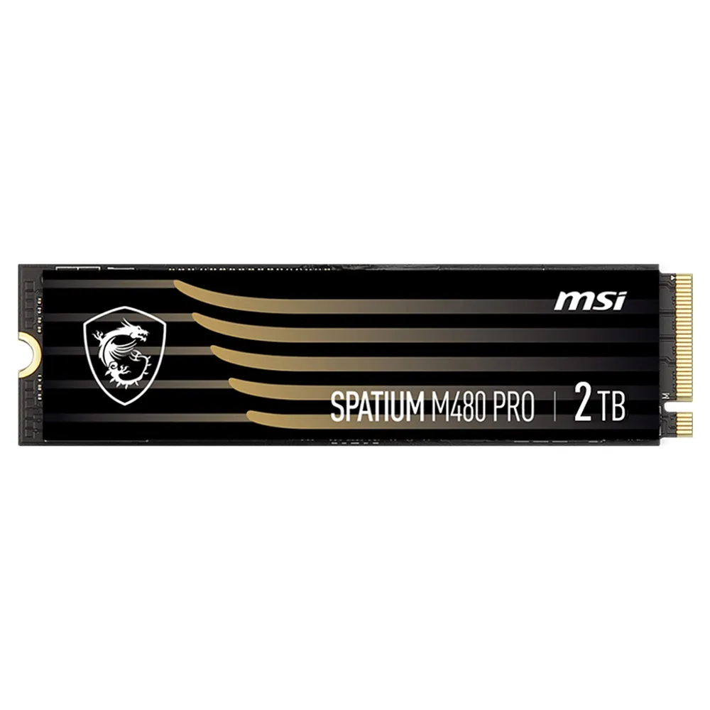 【MSI 微星】SPATIUM M480 Pro 2TB M.2 2280 PCIe 4.0 SSD固態硬碟 (讀7400MB/寫7000MB)