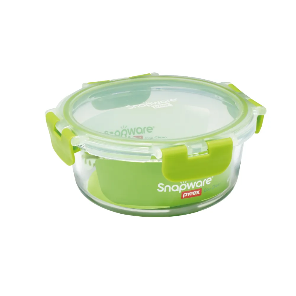 【Snapware 康寧密扣】全新升級圓形可拆扣玻璃保鮮盒-660ml