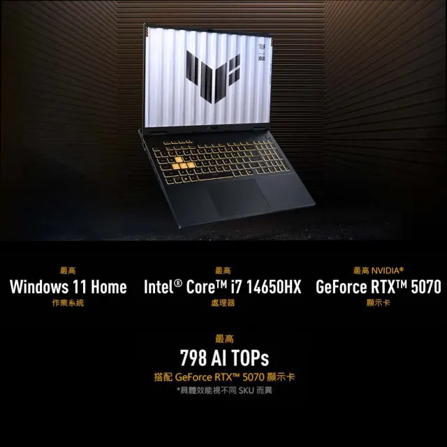 【ASUS 華碩】TUF耳機組★16吋i5 GeForce RTX5050電競筆電(FX608JHR-0031A14450HX/i5-14450HX/16G/512GB)