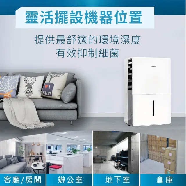 【GE 奇異】mabe美寶 32L泵浦側吹式除濕機 2入組(MPER70LW)