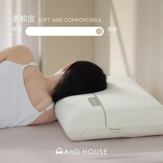 【AnD HOUSE 安庭家居】買1送1 慢回彈舒壓枕 送 40支天絲兩用被套(多色任選)