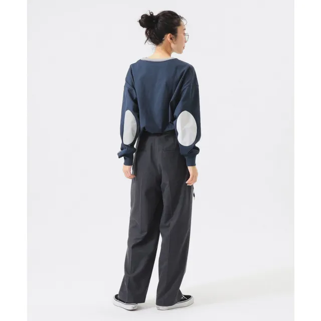 【BEAMS】官方旗艦館 BEAMS BOY / 女裝 T/W 雙褶 寬版 長褲