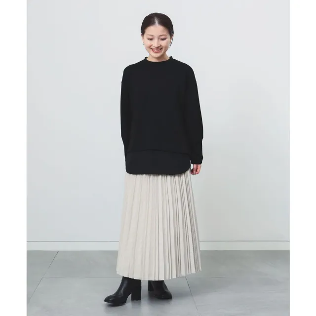 【BEAMS】官方旗艦館 BEAMS HEART / 女裝 麂皮調 打褶 長裙