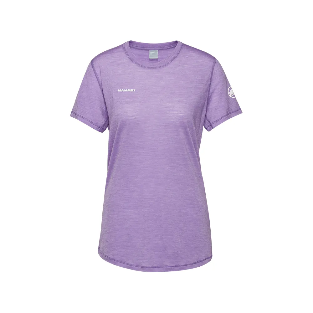 【Mammut 長毛象官方直營】Tree Wool FL T-Shirt W 羊毛混紡快乾抗臭短袖T恤 薰衣草紫 女款 #1017-06690