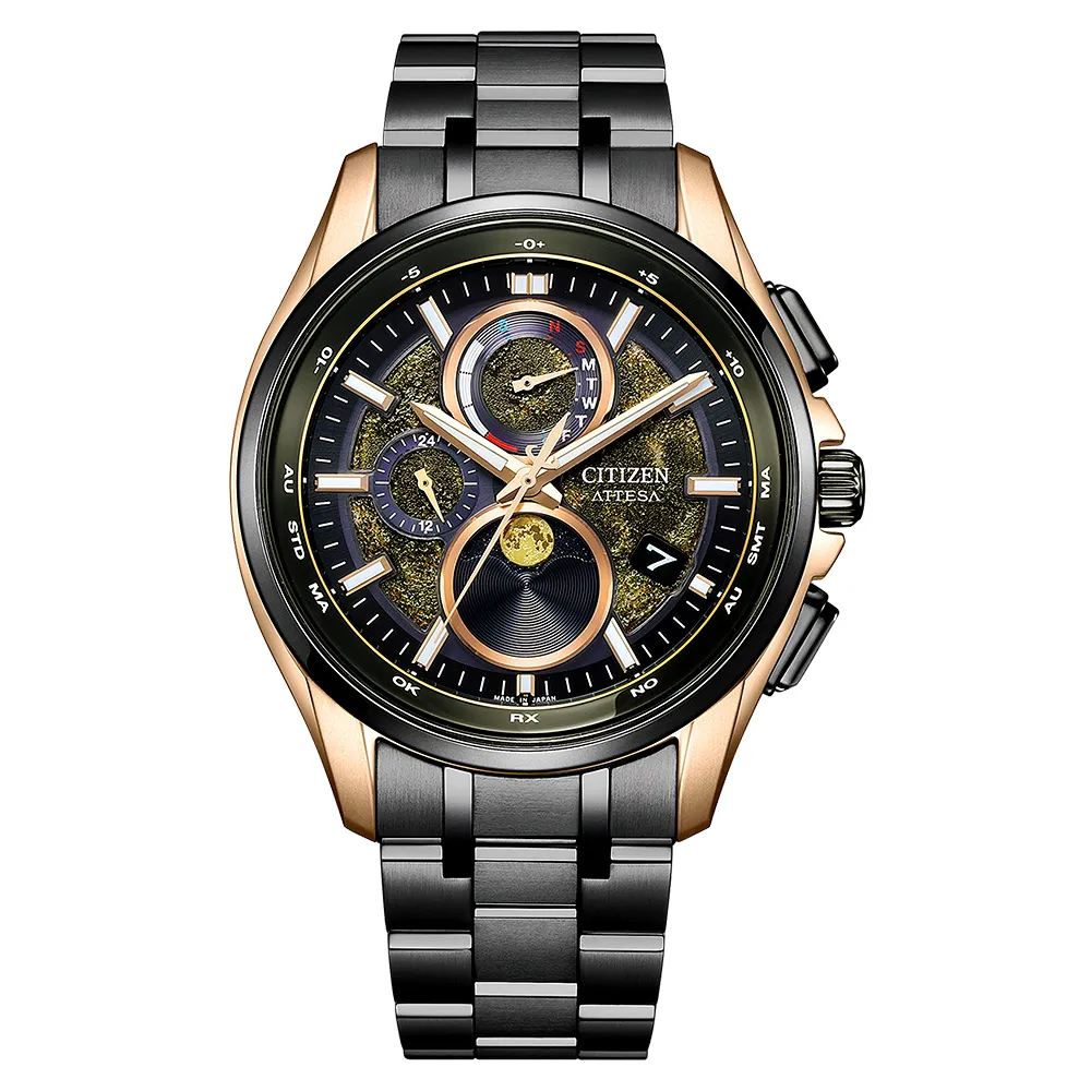 【CITIZEN 星辰】GENTS系列 HAKUTO-R限量 光動能月相腕錶/耀月金41.5mm(BY1009-64Y)