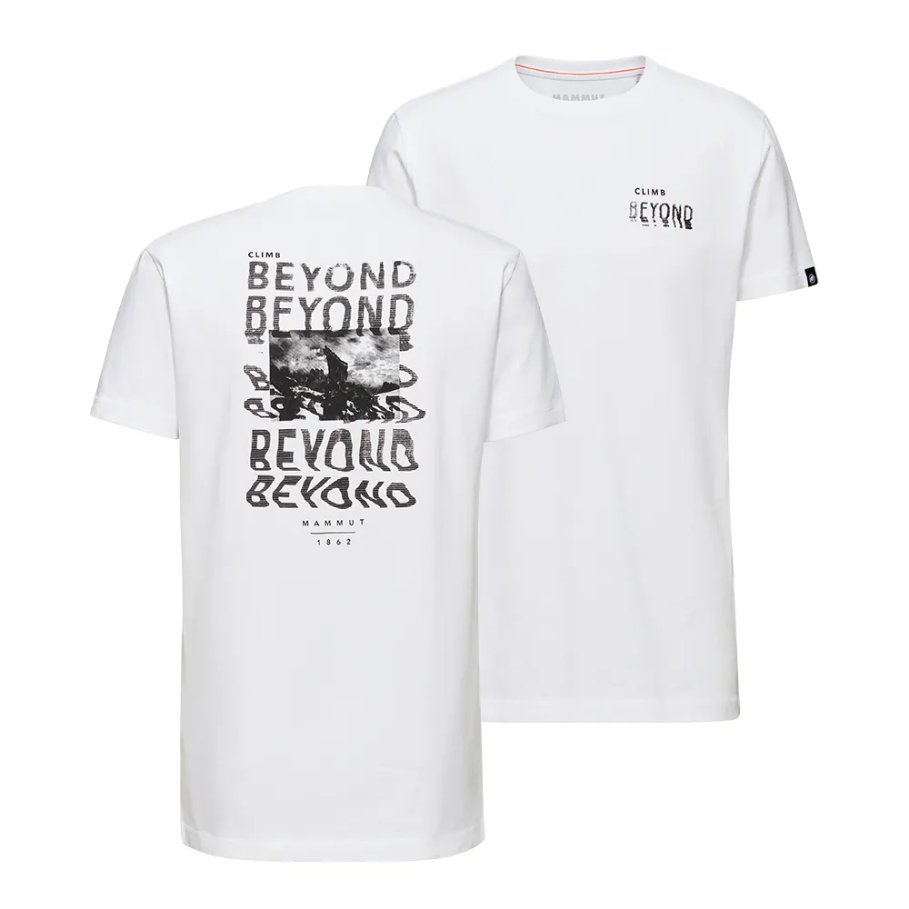 【Mammut 長毛象官方直營】Massone T-Shirt AF Men Dreaming 有機棉機能短袖T恤 男款 白色 #1017-06110
